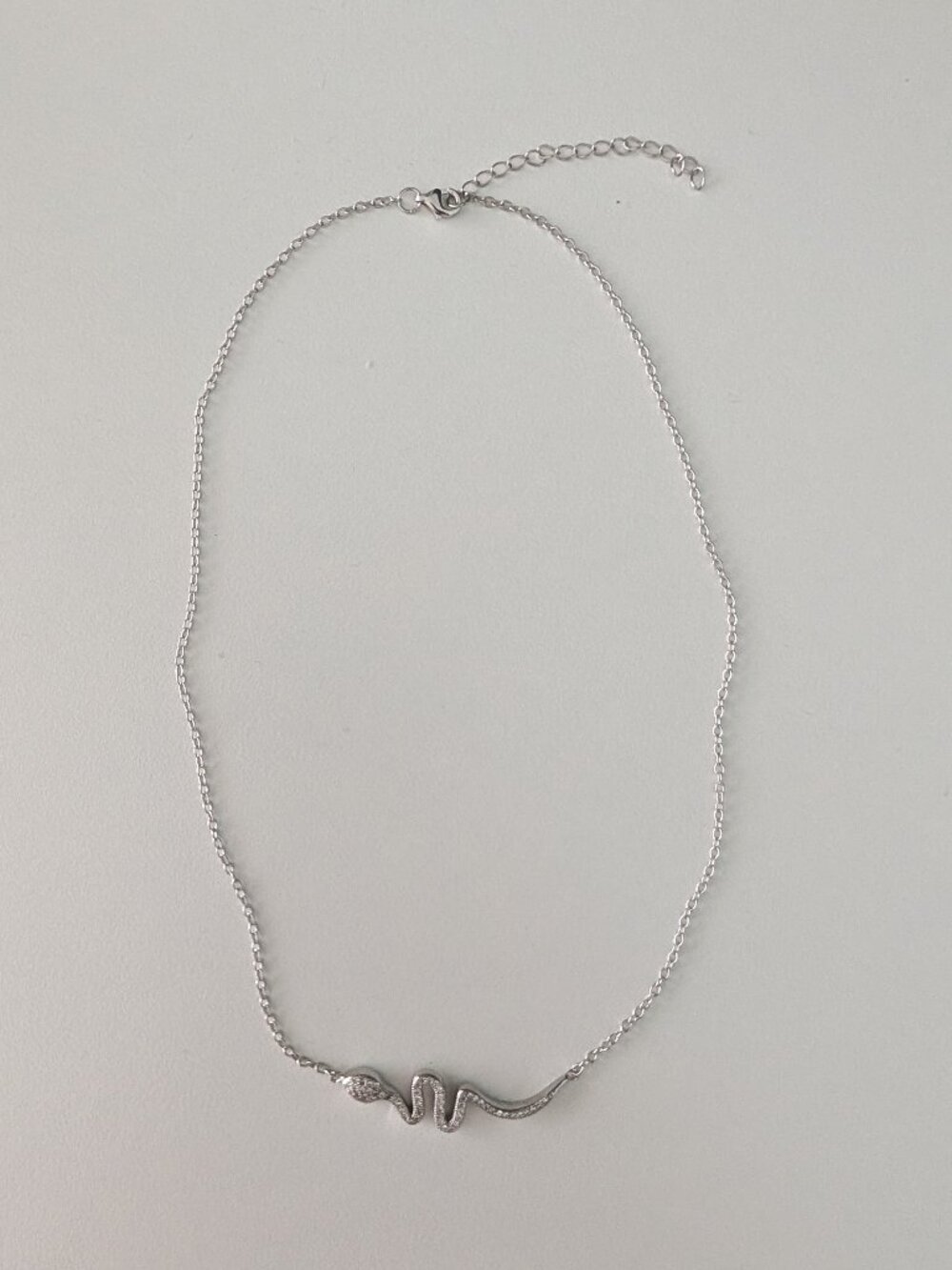 Silver snake necklace 16-18" 92.5 sterling silver NWT